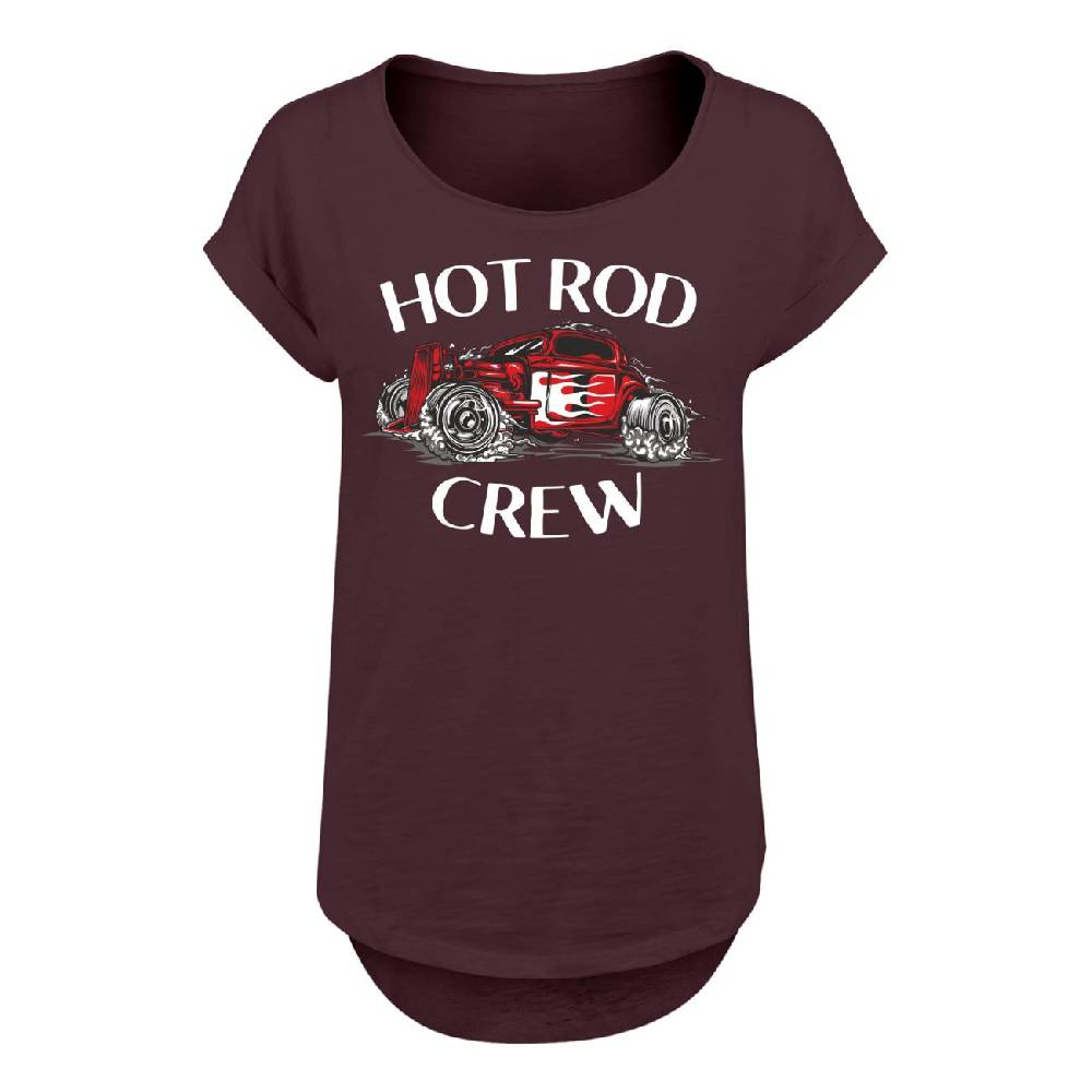 Spass Kostet Frauen Long Slub T-Shirt Hot Rod Crew Schlussverkauf