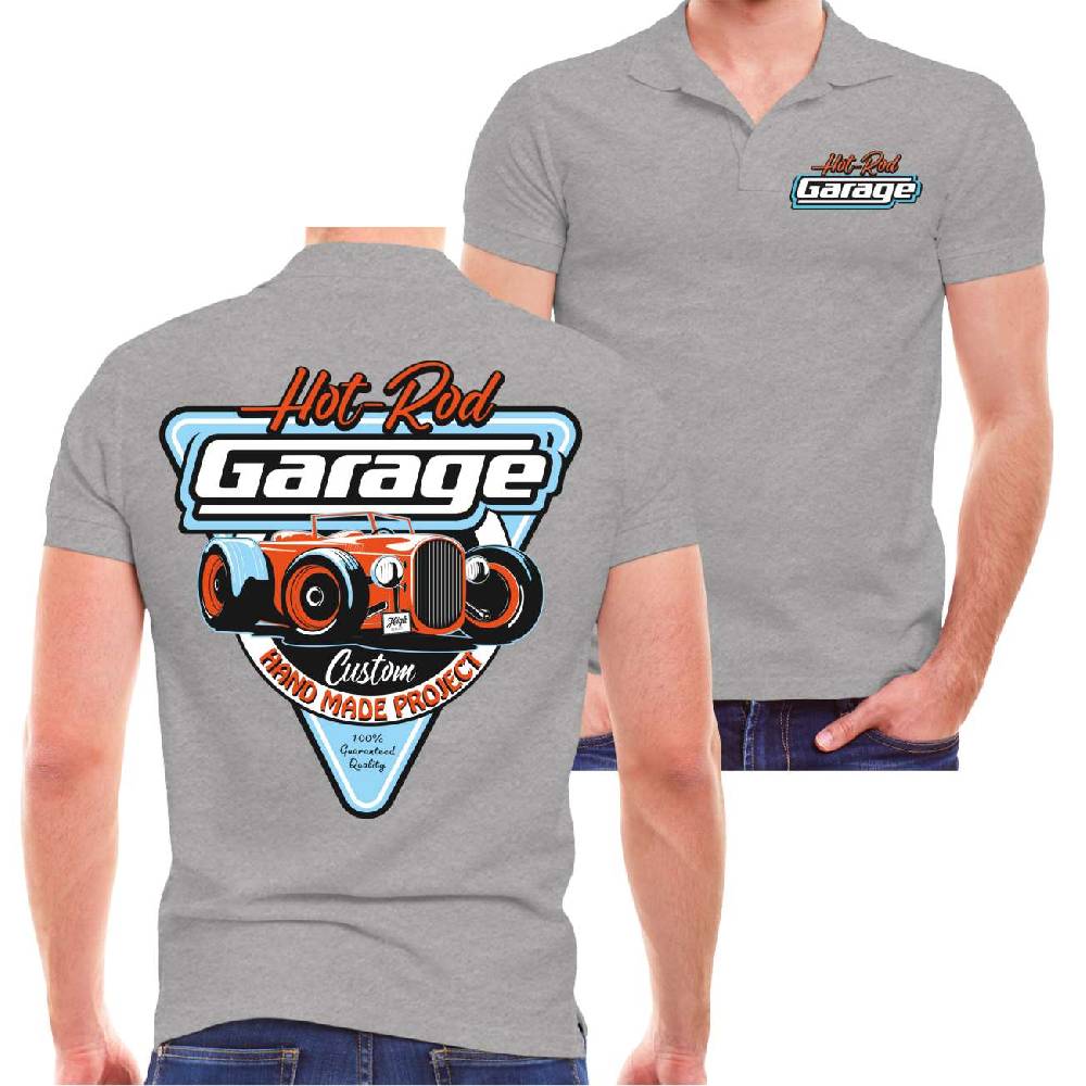 Spass Kostet Männer POLO Hot rod Garage Handmade Custom Weihnachtsangebot