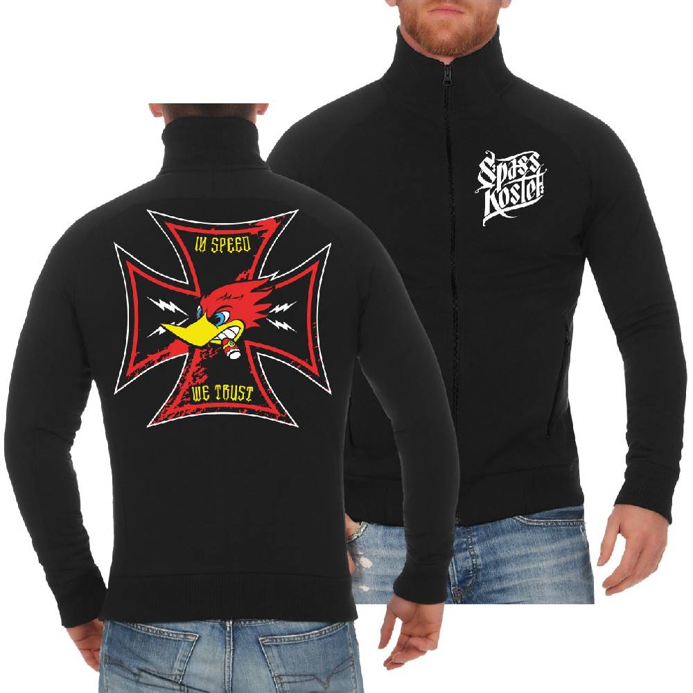 Spass Kostet Männer Sweatjacke Racing Team In Speed we trust 50% Rabatt mit kostenlosem Versand