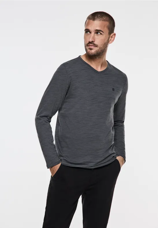 Street One Melange V-Neck Longsleeve Bis zu 55% Rabatt