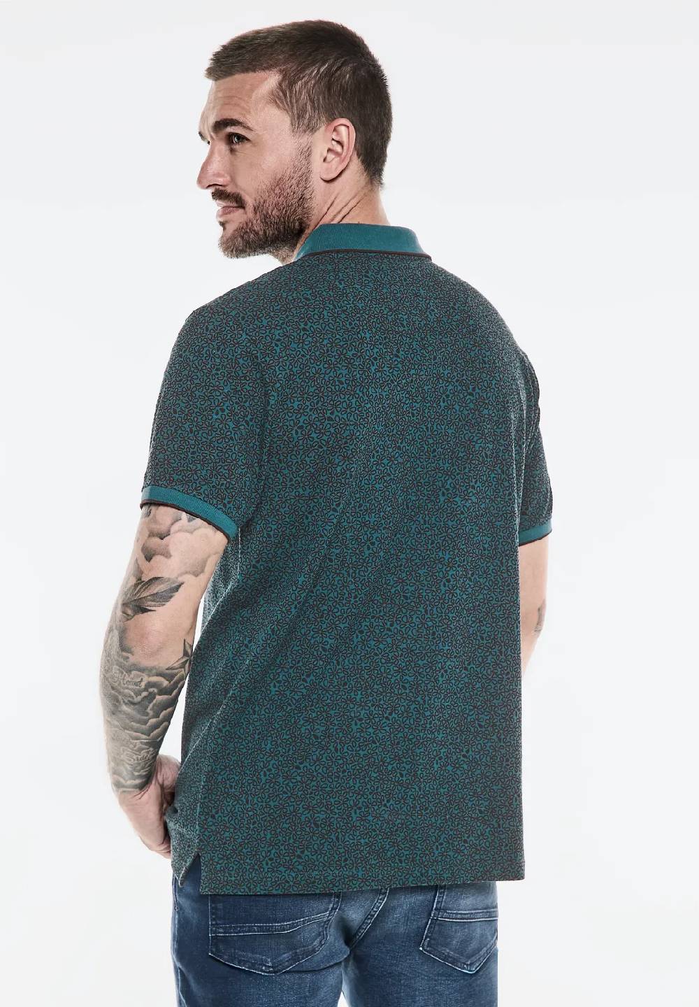 Street One Piquée Poloshirt mit Print Begrenztes Angebot