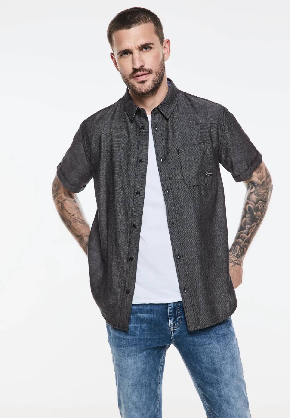 Street One Two Color Struktur Hemd