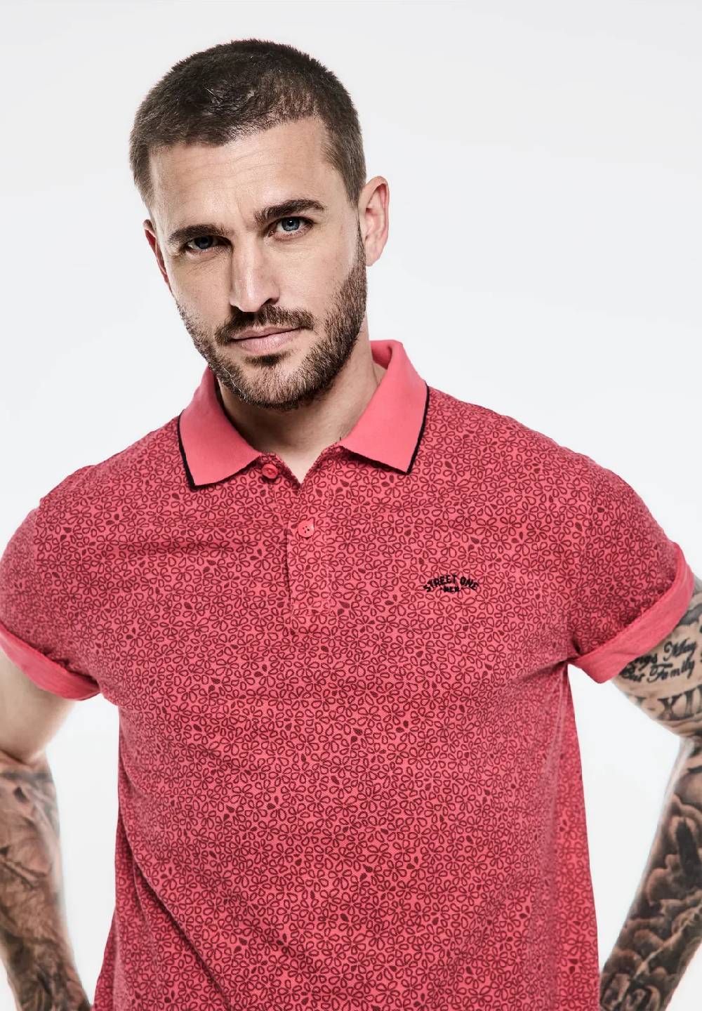 Street One Piquée Poloshirt mit Print