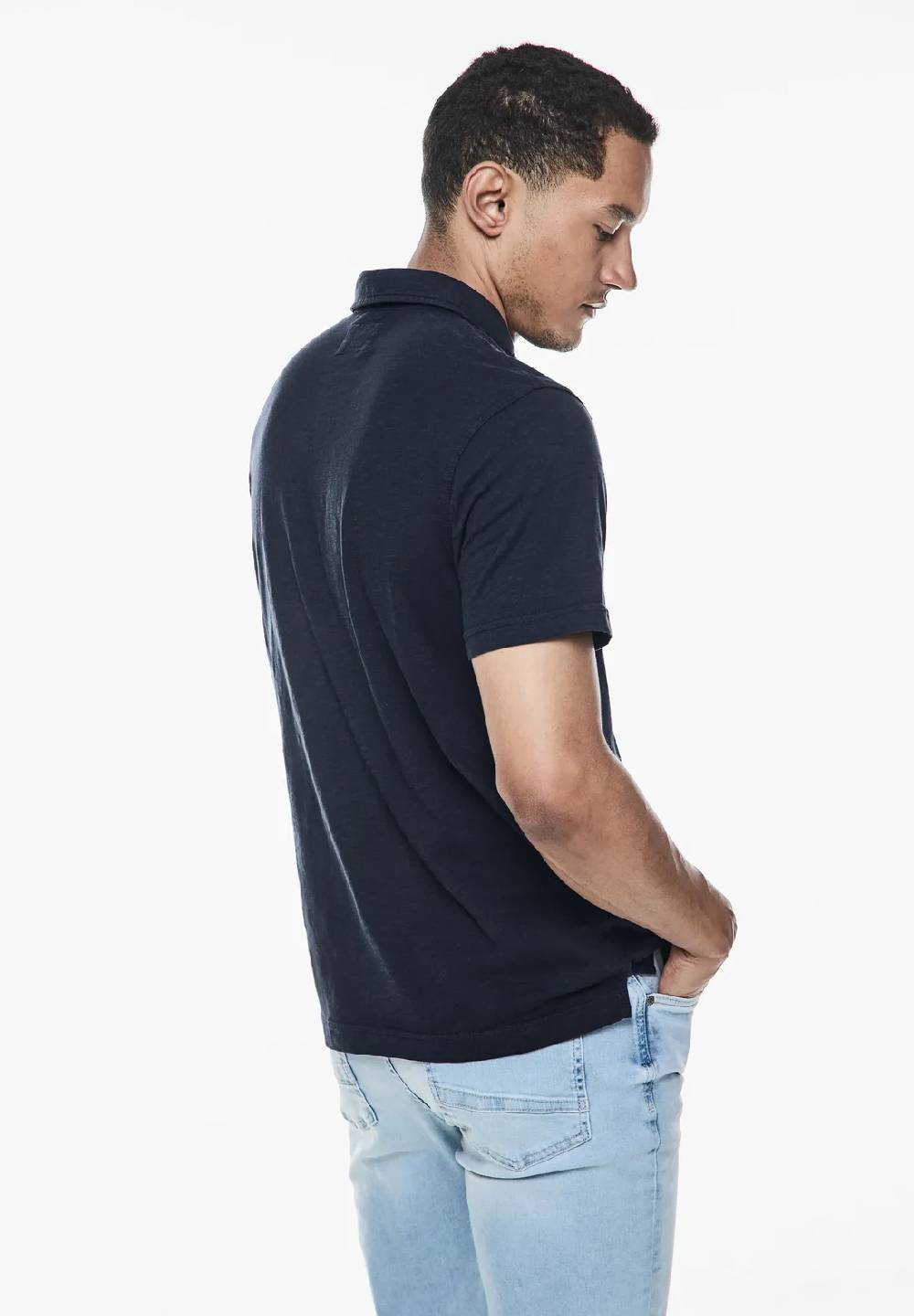 Street One Garmend Dye Slub Poloshirt Räumungsverkauf