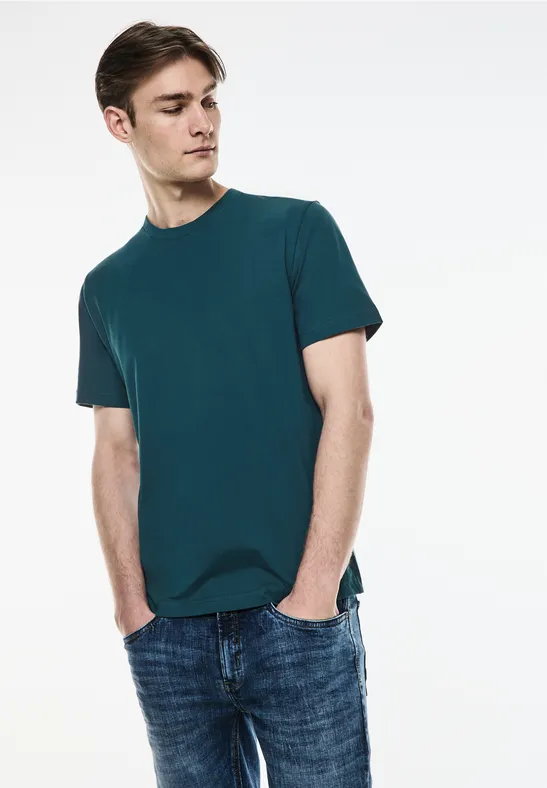 Street One Basic T-Shirt in Unifarbe Tägliche Deals