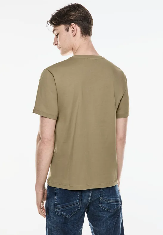 Street One Basic T-Shirt in Unifarbe VIP-Rabatte
