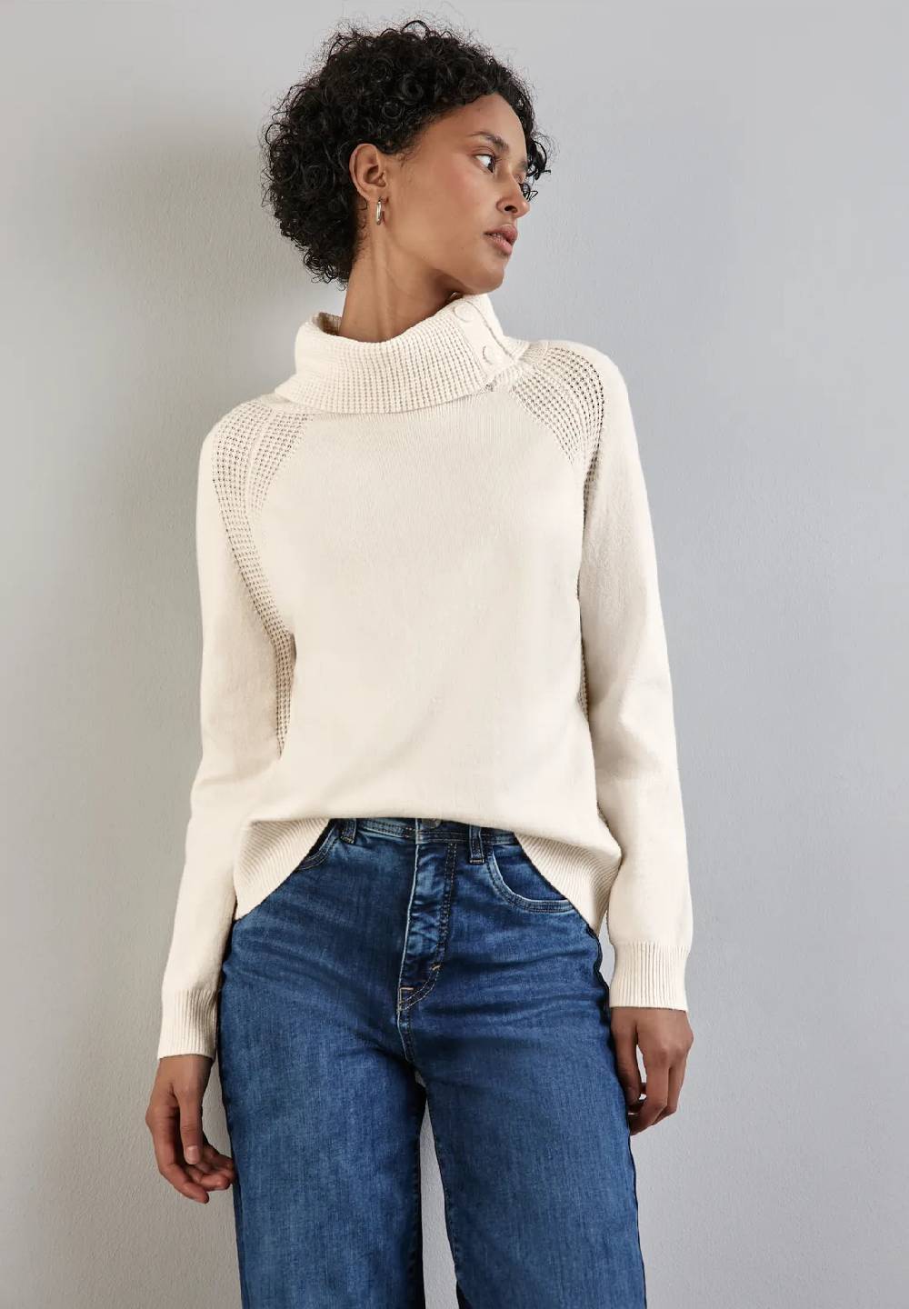 Street One Pullover mit Stehkragen