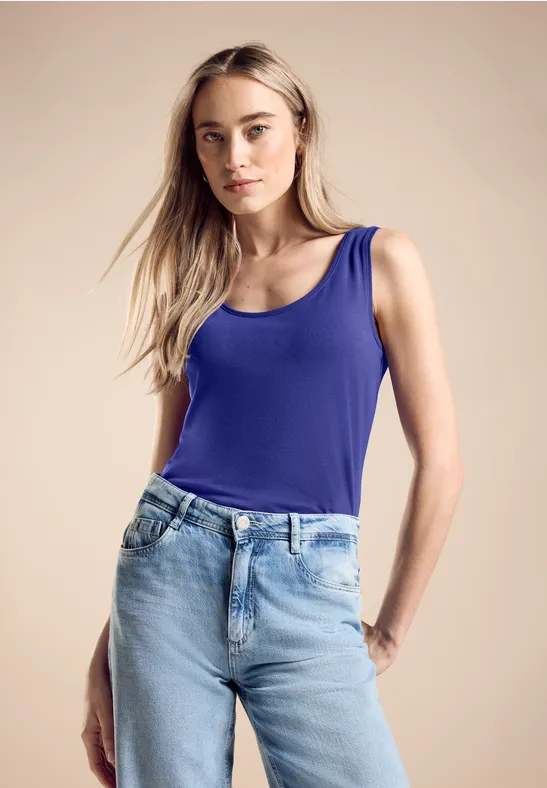 Street One Basic Top in Unifarbe - Style ANNI im Angebot