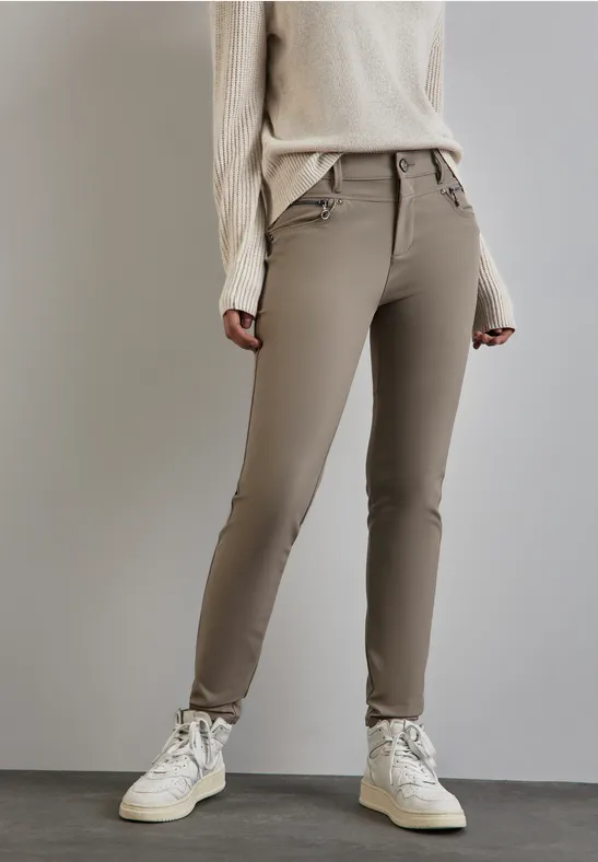 Street One Hose mit Zipper Details - Style YORK Sonderangebot