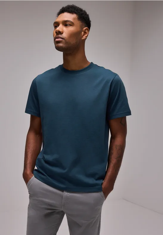 Street One Basic T-Shirt in Unifarbe Bis zu 50% Rabatt