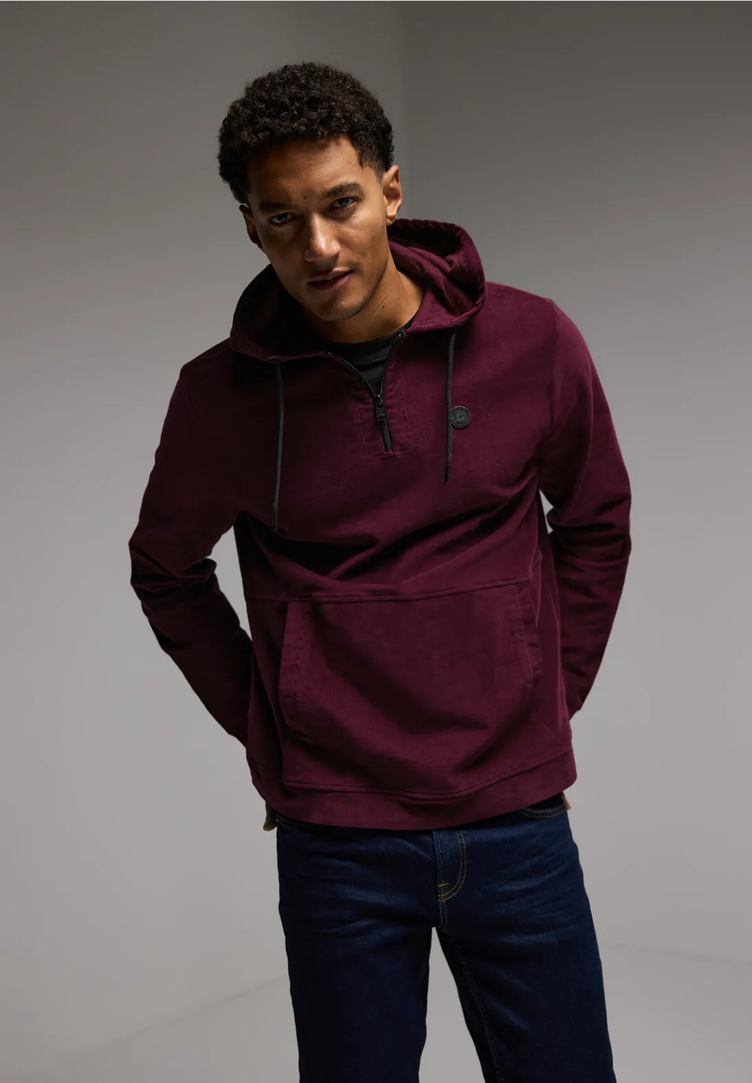 Street One Cord-Hoodie