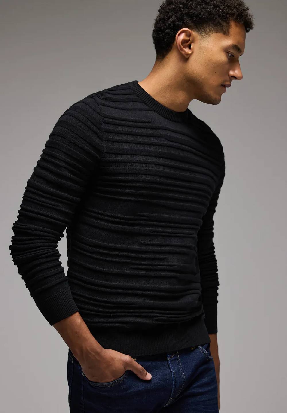 Street One Pullover mit Strukturstreifen