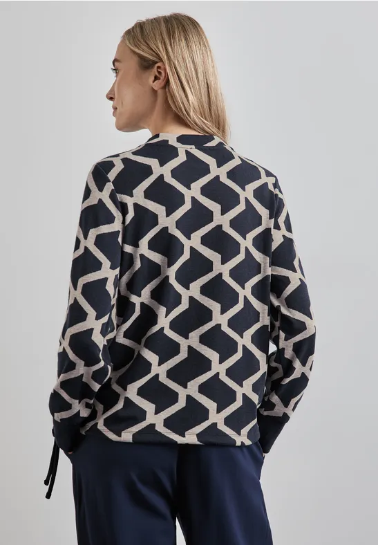 Street One Jaquard Langarmshirt Im Verkauf