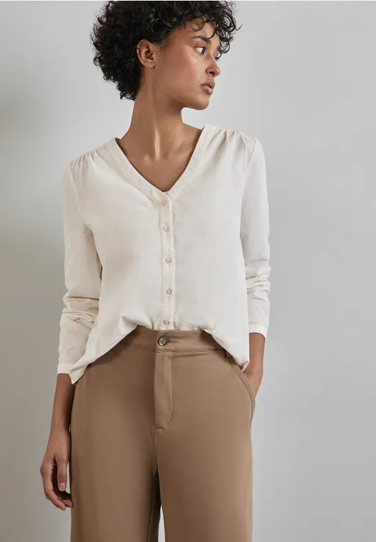 Street One Cord-Bluse mit Knopfleiste Weihnachtsangebot