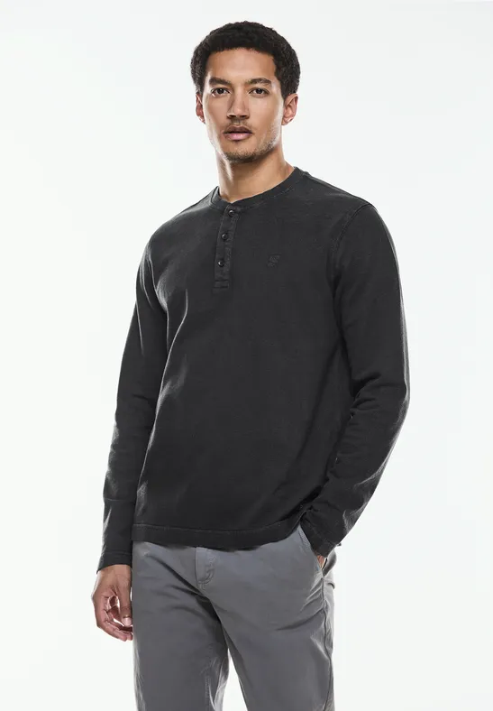 Street One Washed Henleyshirt Letzte 2 Tage