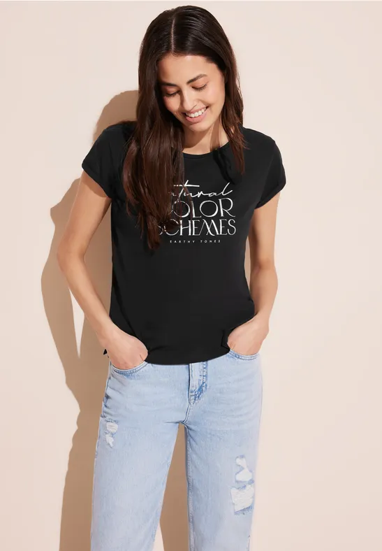 Street One T-Shirt mit Wording Rabatte dieses Monats