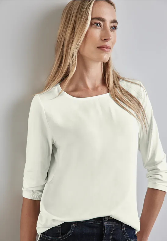 Street One Materialmix-Shirt Schlussverkauf