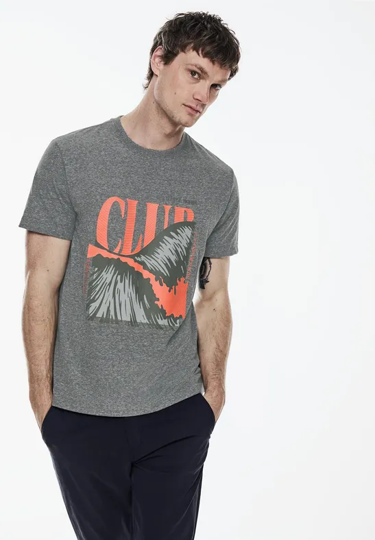 Street One Melange T-Shirt mit Print JETZT KAUFEN