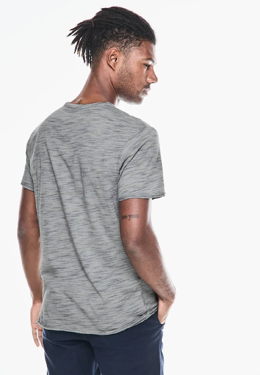 Street One Space Dye V-Neck T-Shirt 50% Rabatt mit kostenlosem Versand