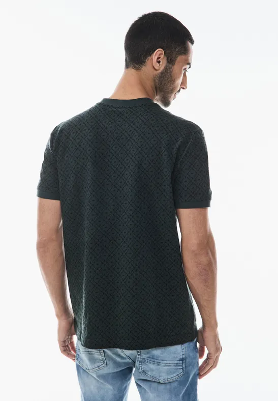 Street One Gemustertes Henley T-Shirt Begrenzt auf 3 Tage