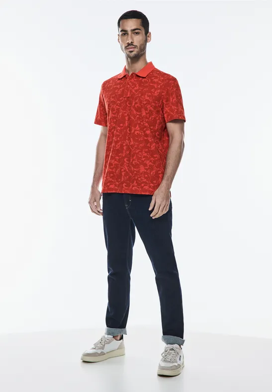 Street One Piquée Print Poloshirt Speichern exportieren