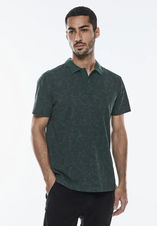 Street One Piquée Print Poloshirt 50% Rabatt für begrenzte Zeit