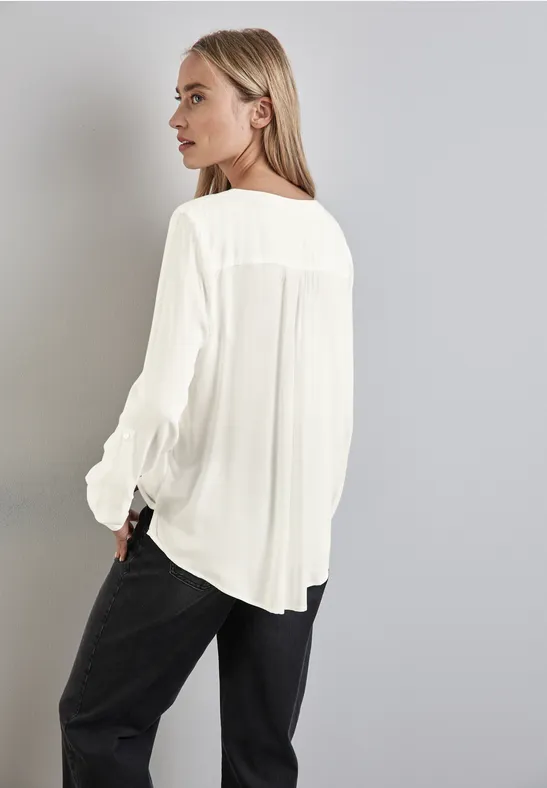 Street One Basic Bluse in Unifarbe Großer Ausverkauf