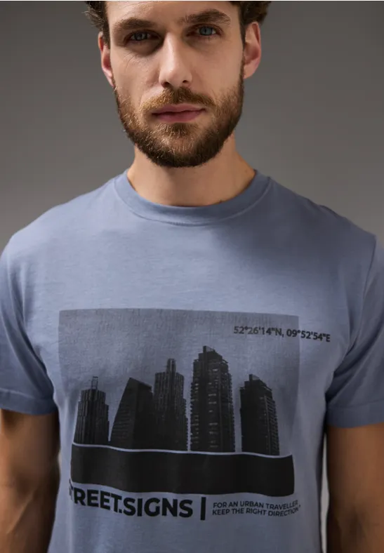 Street One T-Shirt mit Skyline-Print Bis zu 65% Rabatt