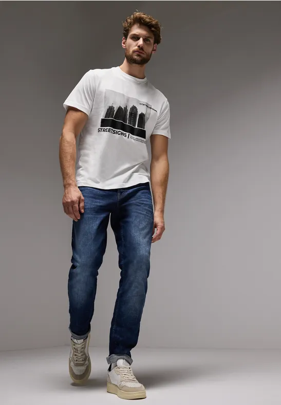 Street One T-Shirt mit Skyline-Print Nur für heute