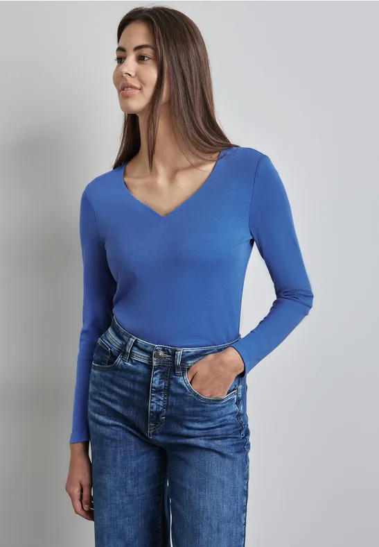 Street One Shirt mit Herzausschnitt Auslauf