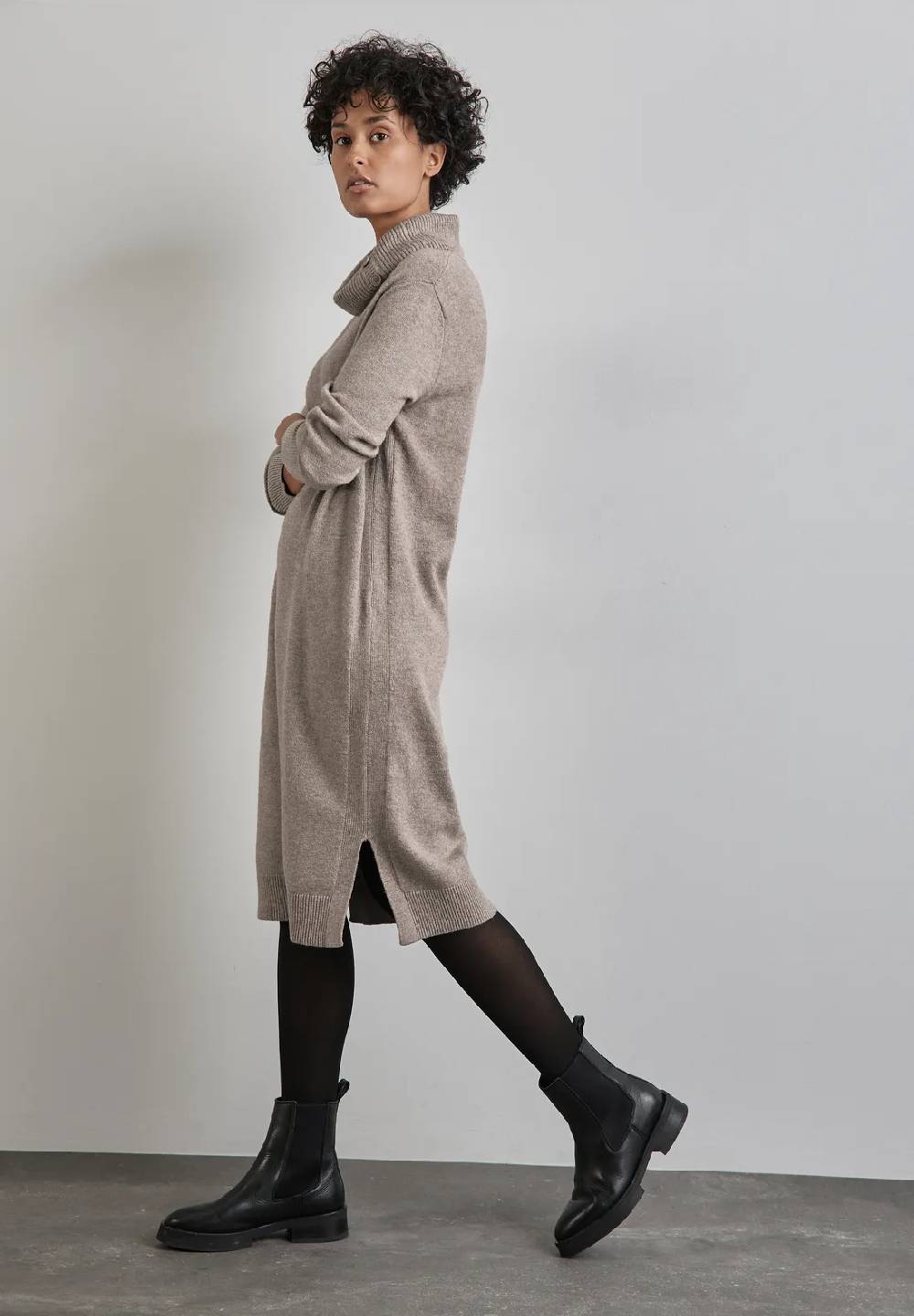 Street One Feinstrickkleid mit Knöpfen