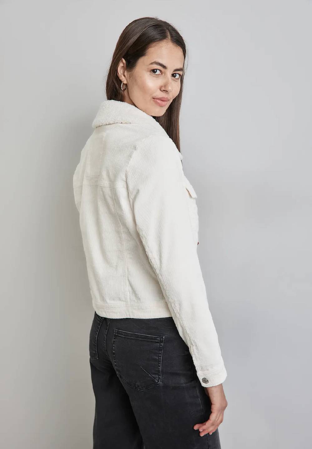 Street One Cord-Jacke mit Teddy-Kragen Meist gekauft