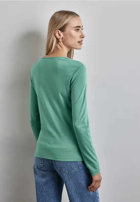 Street One Shirt mit Herzausschnitt Blitzverkäufe