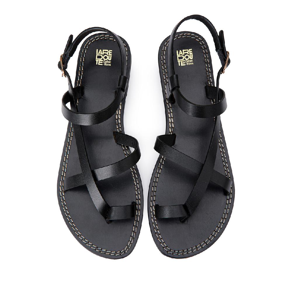 laredoute Signature-Zehensandalen aus Leder schwarz LA REDOUTE COLLECTIONS Tiefpreis