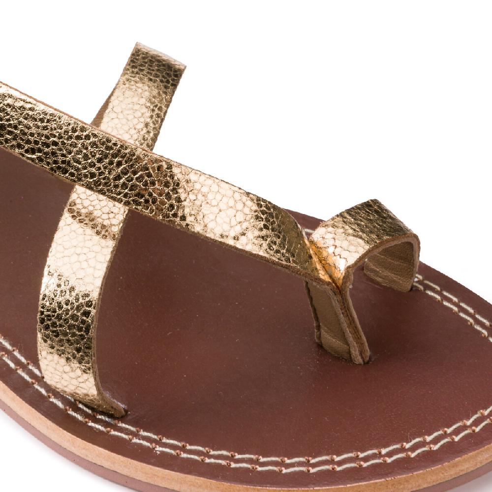laredoute Signature-Zehensandalen aus Leder goldfarben LA REDOUTE COLLECTIONS Super Rabatt