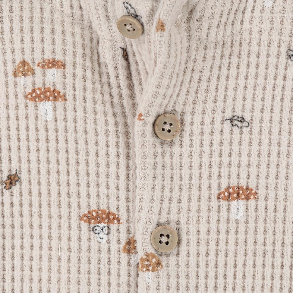 laredoute Overall aus Waffelpikee mit Pilzmuster bedruckt LA REDOUTE COLLECTIONS im Angebot