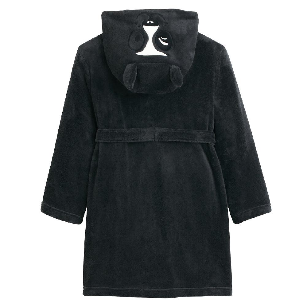 laredoute Morgenmantel mit Panda-Kapuze aus Fleece grau LA REDOUTE COLLECTIONS Schlussverkauf
