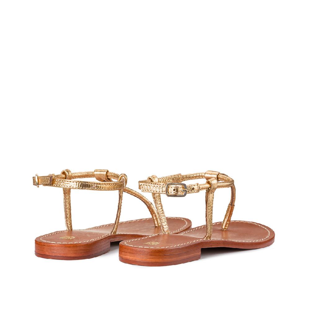 laredoute Zehensandalen aus Leder goldfarben LA REDOUTE COLLECTIONS Exklusivangebot