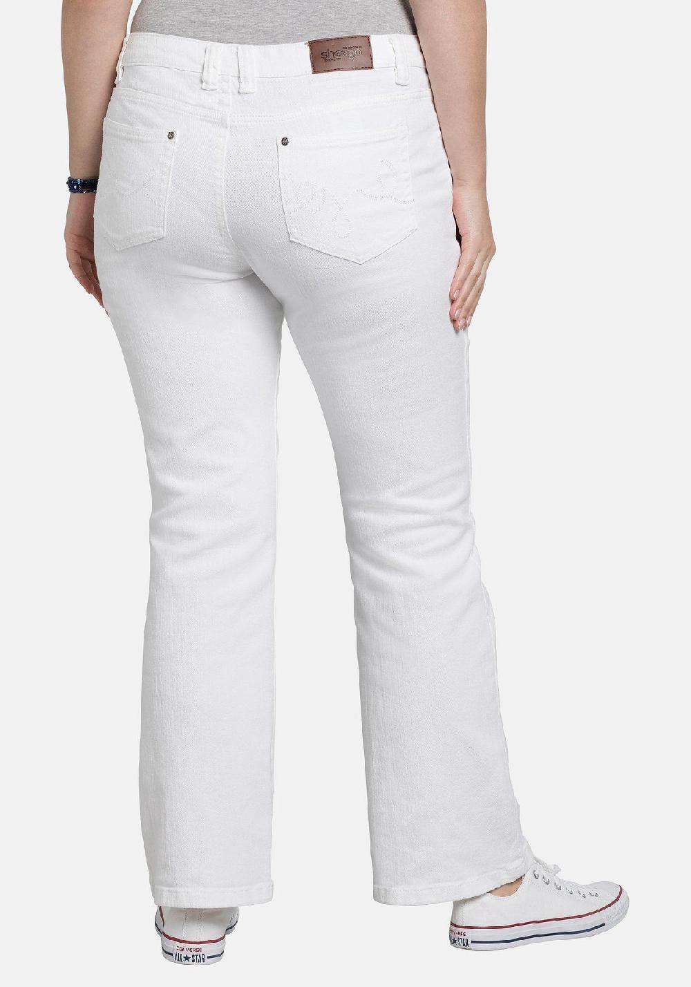 sheego Jeans in 5-Pocket-Form mit Used-Effekten Begrenzte Freigabe