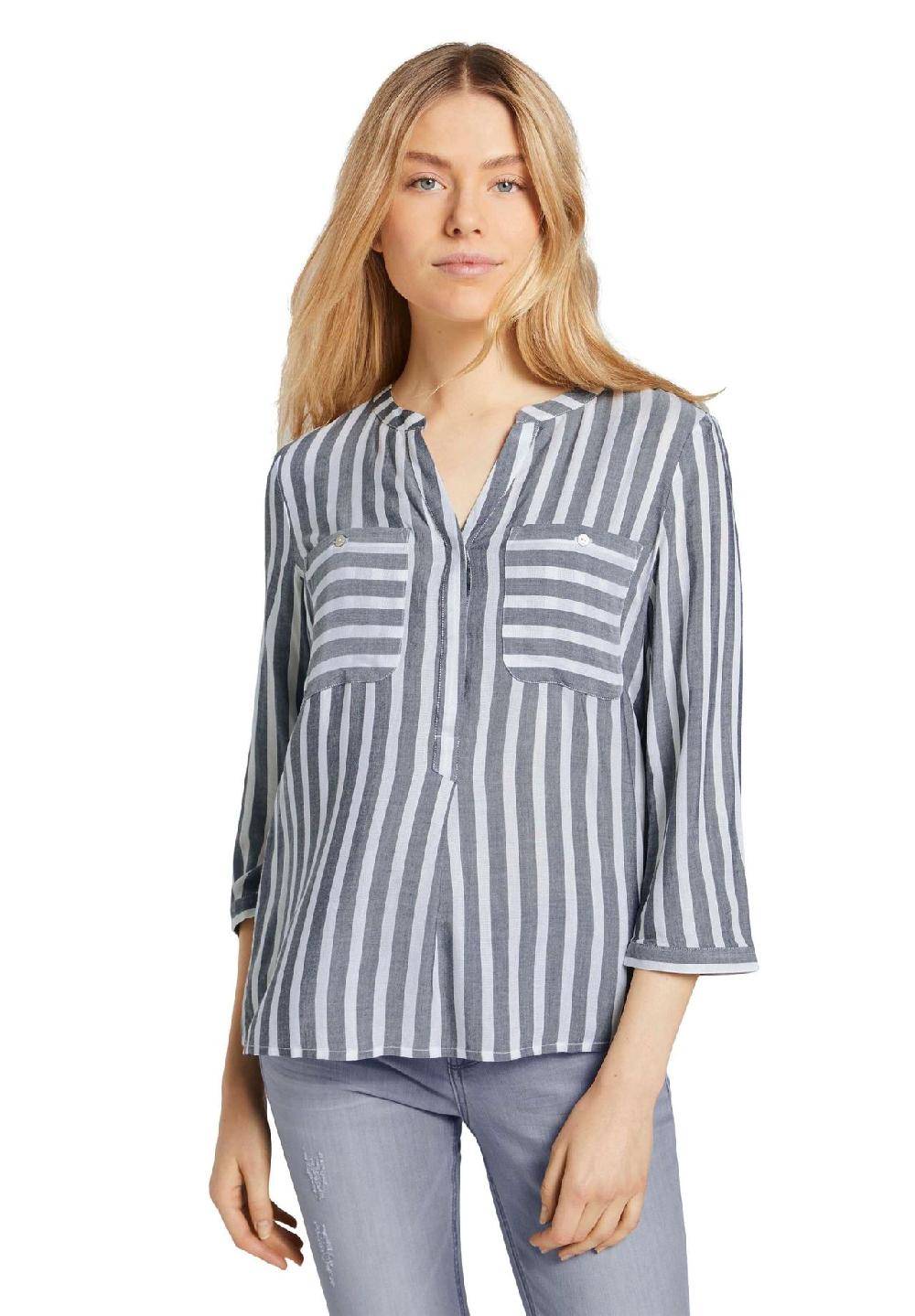 TOM TAILOR Shirtbluse Brusttaschen 3/4-Arm für Damen Neueste Stile