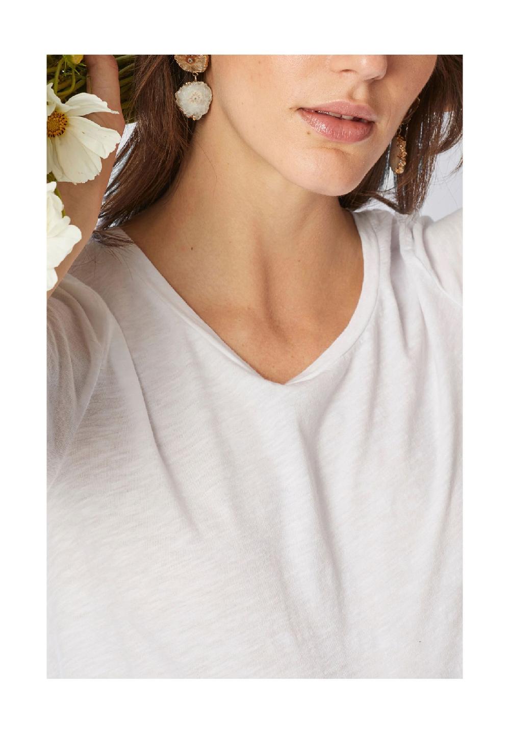 rich&royal T-Shirt Baumwolle U-Ausschnitt für Damen Letzter Tag