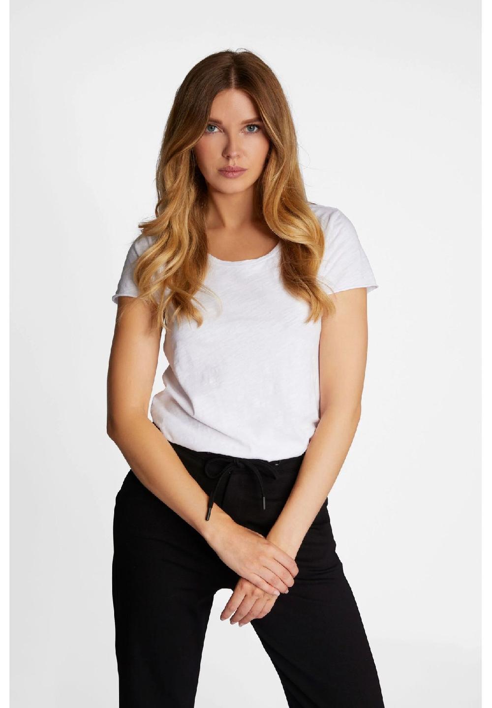 rich&royal T-Shirt Baumwolle U-Ausschnitt für Damen Letzter Tag