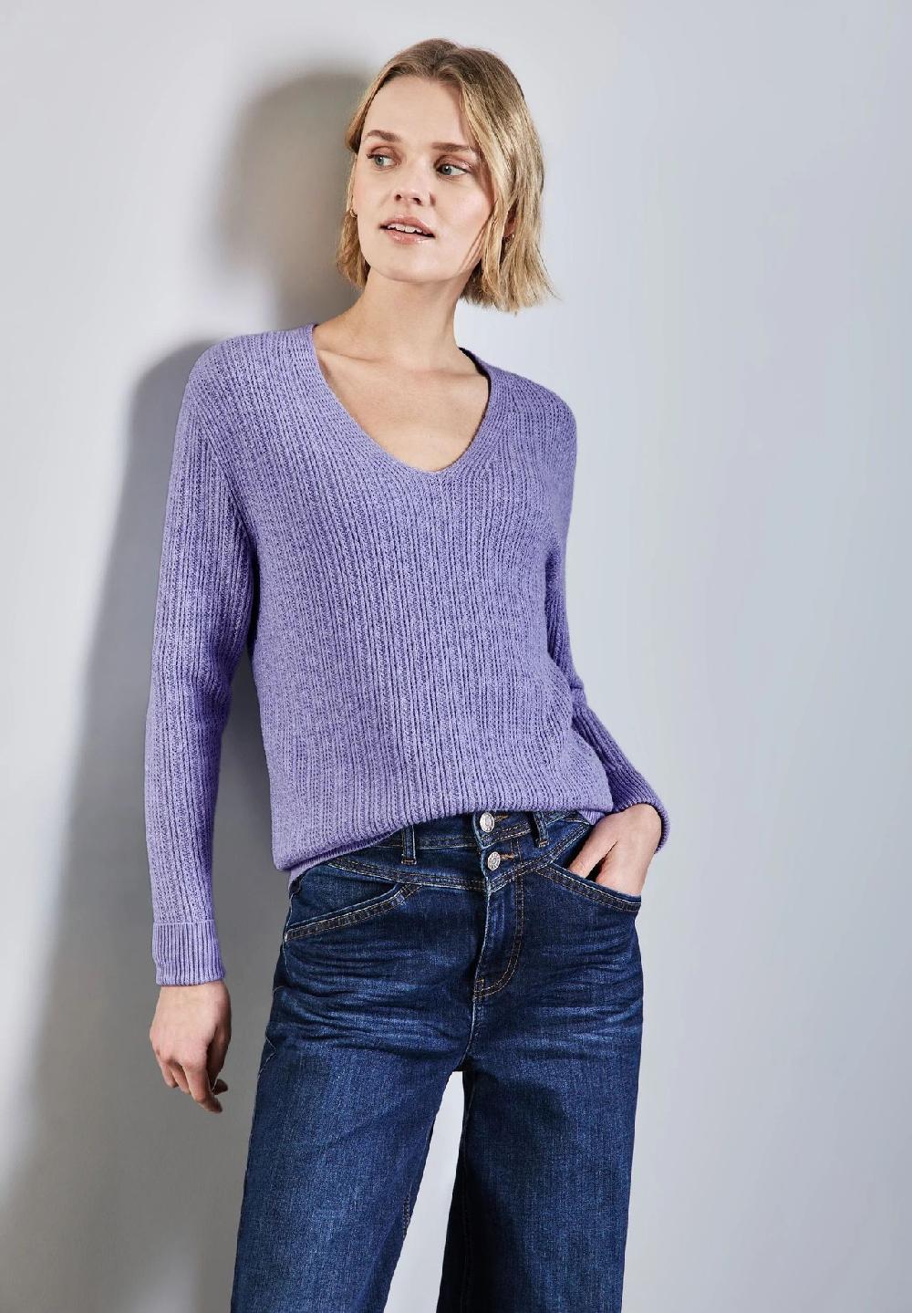 Street One Strickpullover V-Ausschnitt für Damen 50% Rabatt mit kostenlosem Versand