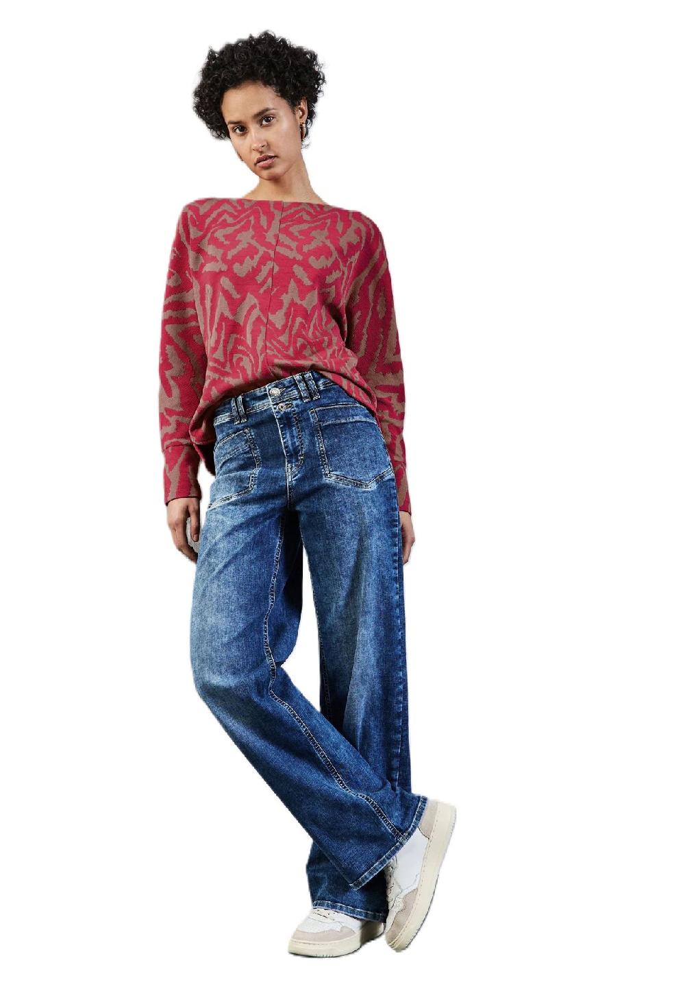 Street One Langarmshirt U-Boot-Ausschnitt für Damen Black Friday Preise
