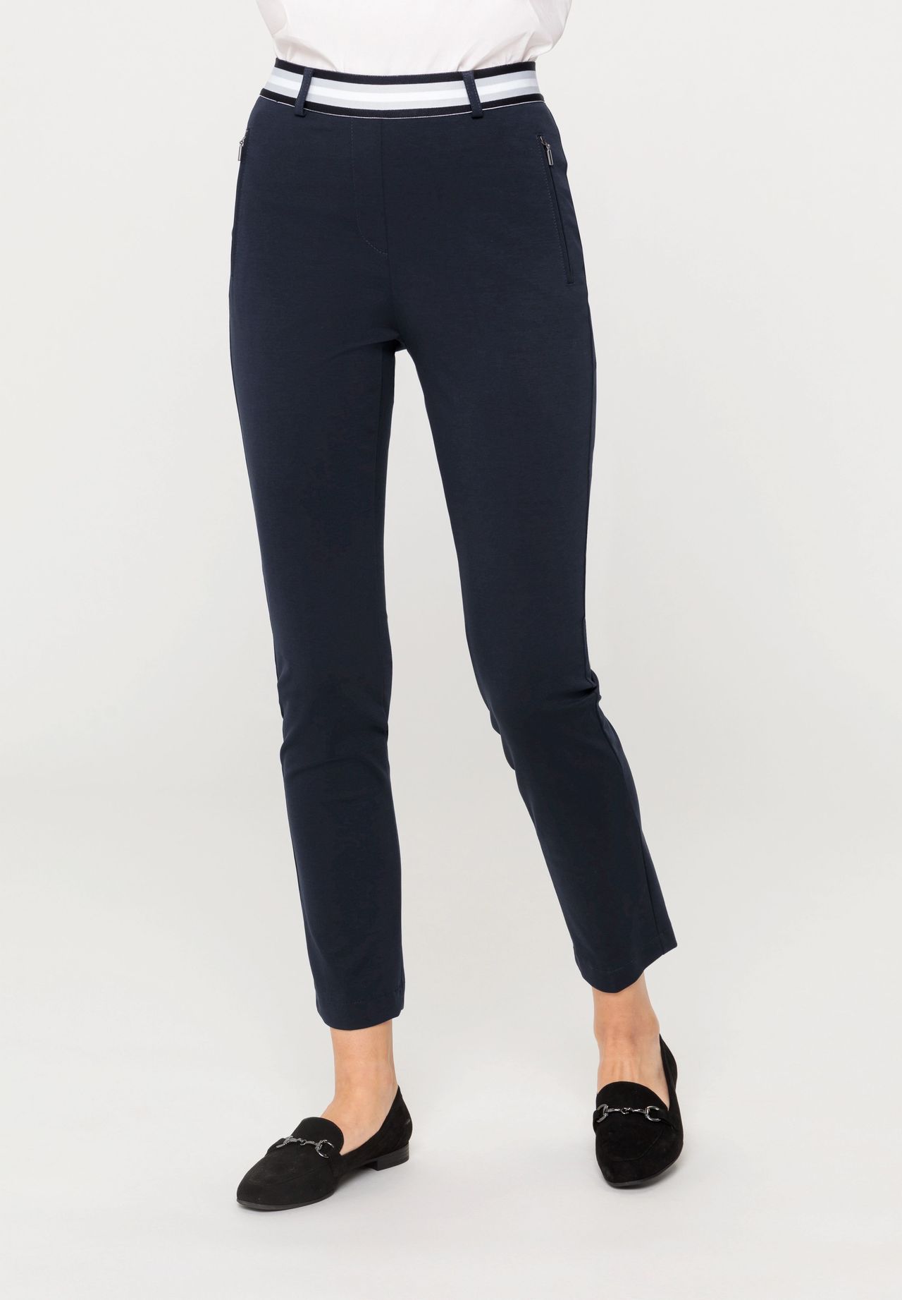 RAPHAELA BY BRAX Lillyth Stoffhose Reißverschlusstaschen Gummibund für Damen Kostenloser Versand