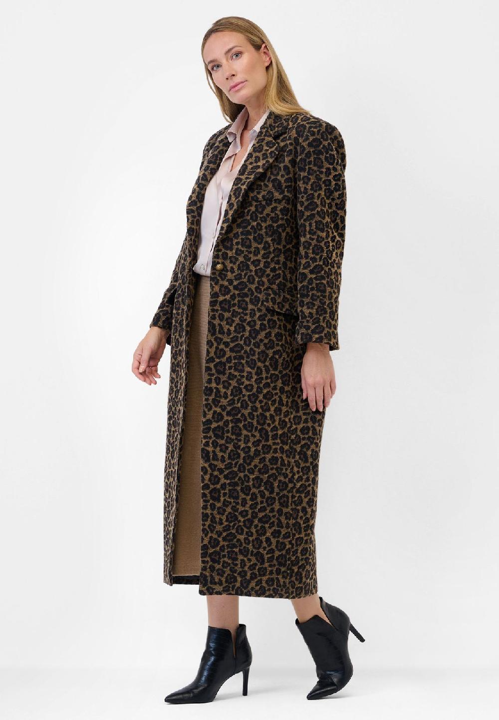 RICANO Damen Mantel Fabiana mit Leopardenmuster Online Shopping