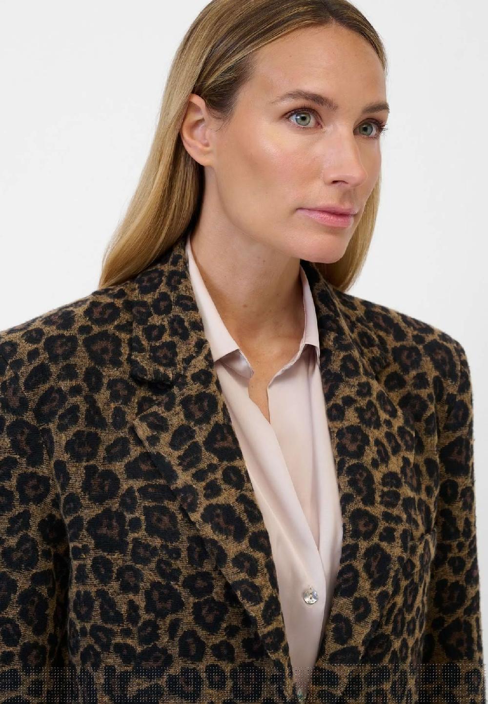 RICANO Damen Mantel Fabiana mit Leopardenmuster Online Shopping