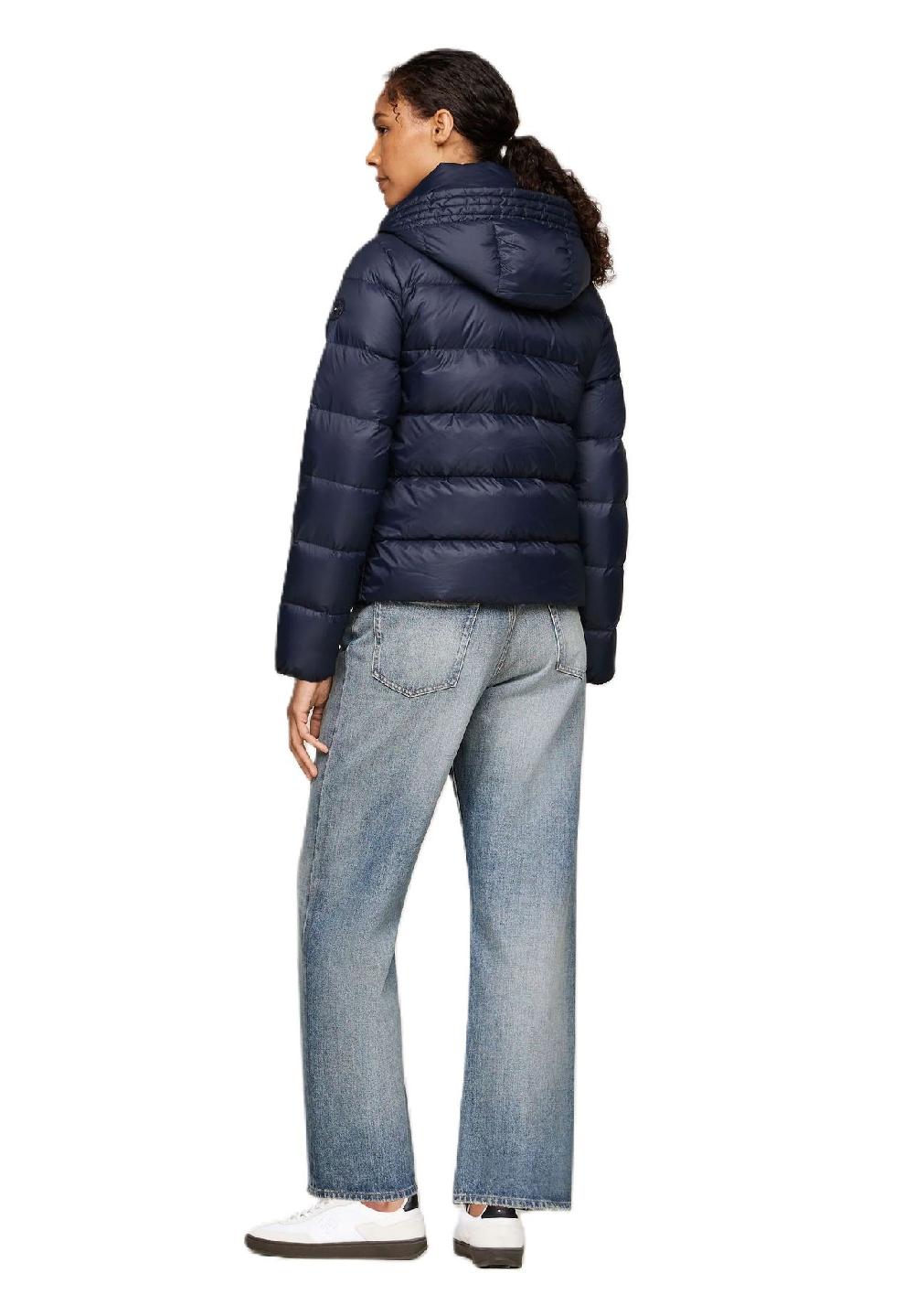 TOMMY HILFIGER Steppjacke Stehkragen Logo-Patch für Damen Weihnachtsangebot