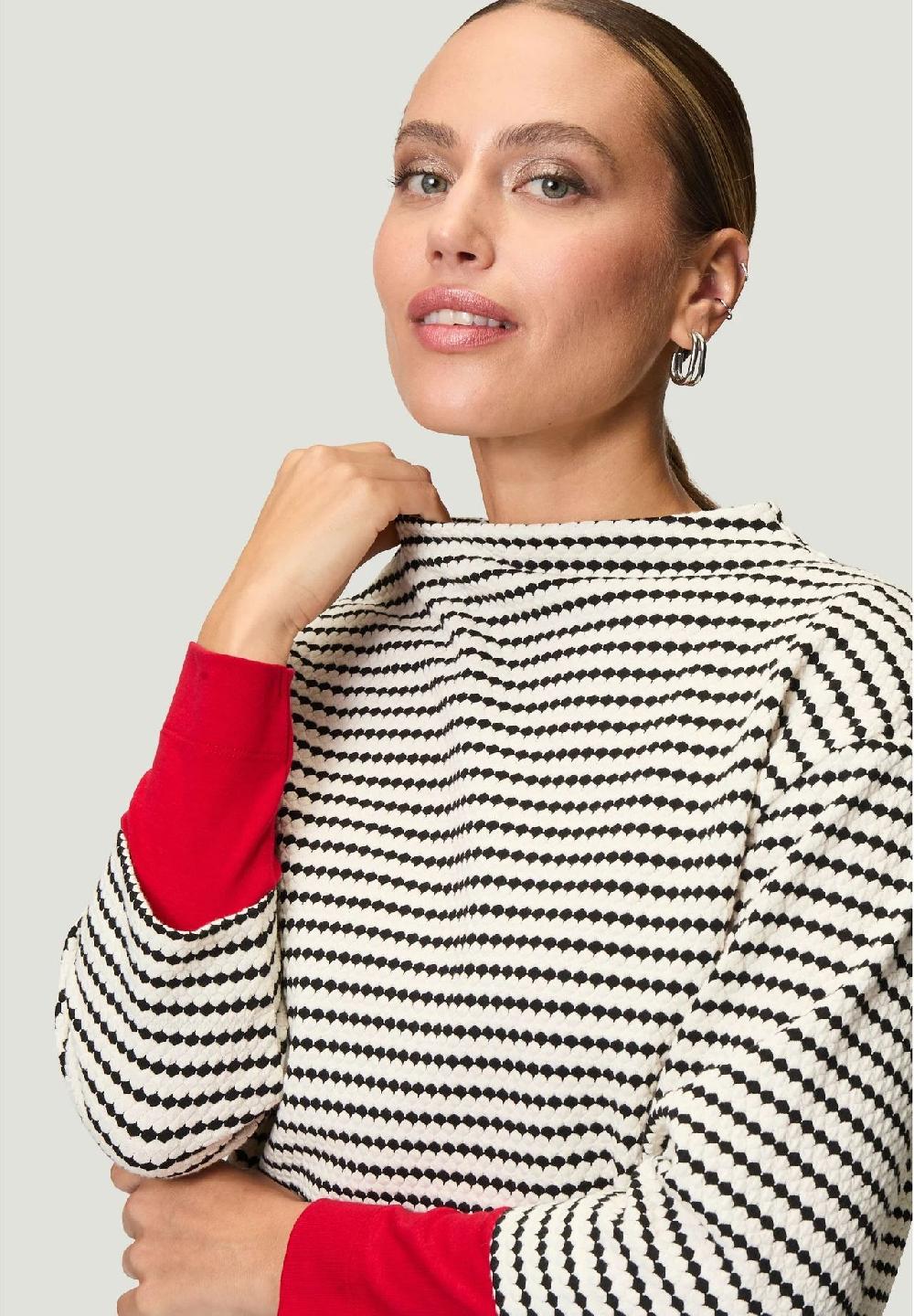 zero Sweatshirt 3/4-Arm Stehkragen für Damen Nur noch ein Tag übrig