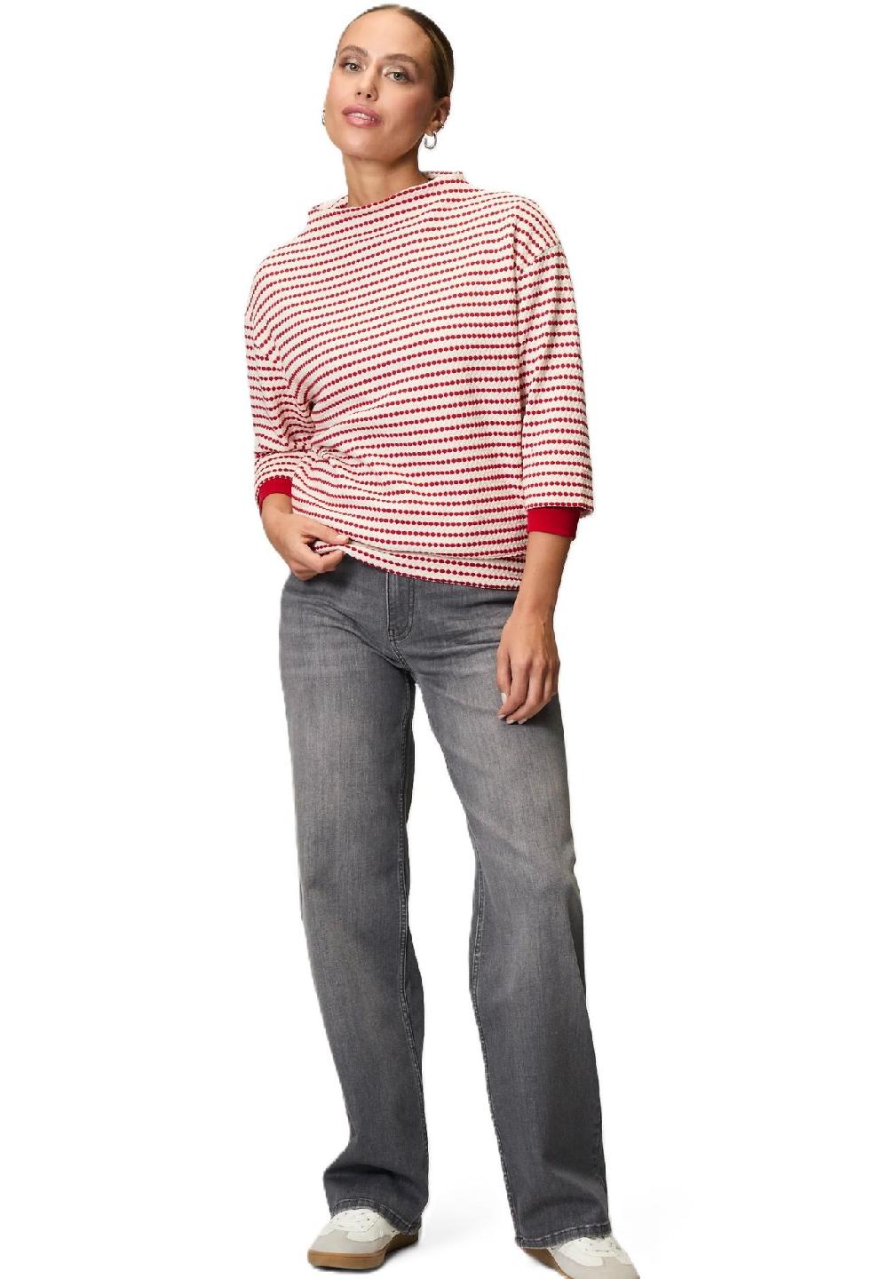 zero Sweatshirt 3/4-Arm Stehkragen für Damen Super Rabatt